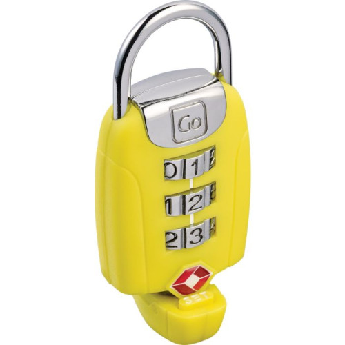 GO TRAVEL BIG DIAL Cadenas à Code 3 Chiffres Réf. 358 - Jaune