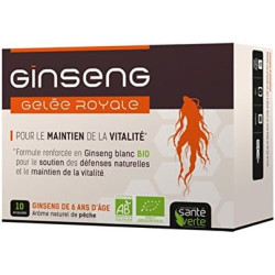 SANTÉ VERTE GINSENG Gelée Royale - 10 Ampoules de 10ml