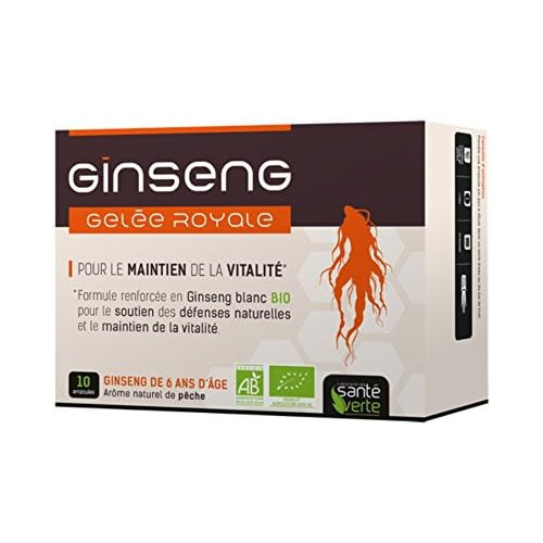 SANTÉ VERTE GINSENG Gelée Royale - 10 Ampoules de 10ml