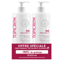 TOPICREM DA Baume Émollient Lot de 2x500ml