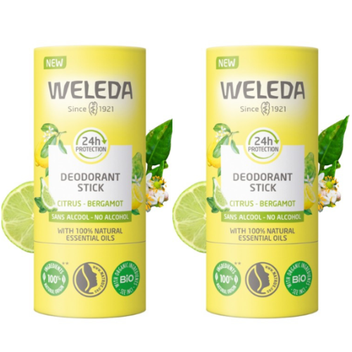 WELEDA Deodorant Stick Citrus-Bergamote - Lot de 2x50g