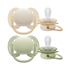 AVENT SUCETTE ULTRA SOFT 0-6 Mois Beige/Vert SCF091/32 - 2