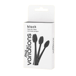 MY VARIATIONS Têtes de Brosse Souples - Pack de 3 Têtes Noires