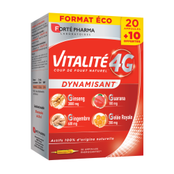 FORTÉ PHARMA VITALITÉ 4G Dynamisant - 30 ampoules