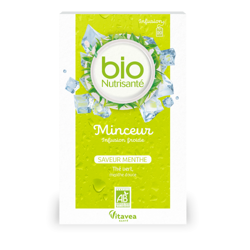 VITAVEA INFUSION FROIDE Minceur Saveur Menthe BIO - 20 Sachets