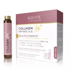 BIOCYTE COLLAGEN SHOT PEPTIDES I ET II Anti-Âge Goût Cerise -