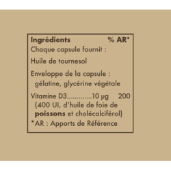 SOLGAR VITAMINE D3 400 UI - 250 Capsules