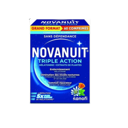 NOVANUIT TRIPLE ACTION Mélatonine - 60 Comprimés