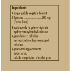 SOLGAR L-TYROSINE 500mg - 50 Gélules Végétales