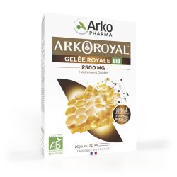 ARKOROYAL Gelée Royale 2500mg BIO Miel - 20 ampoules 10ml