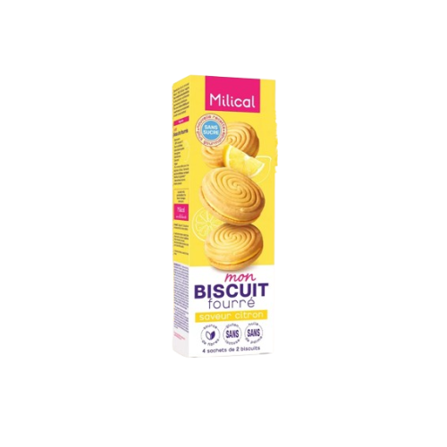 MILICAL Lemon-flavored filled cookies 12 cookies