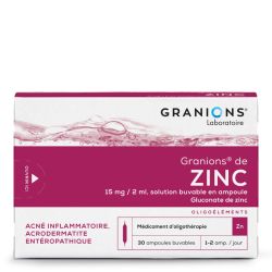 Granions de zinc 15mg/2ml 30 ampoules