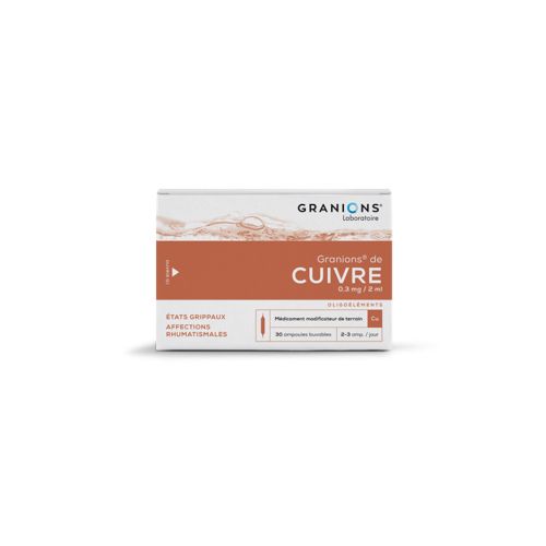 GRANIONS de CUIVRE 0,3mg/2ml - 30 ampoules