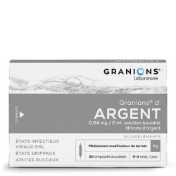 Granions d'argent 0,64mg/2ml 30 ampoules