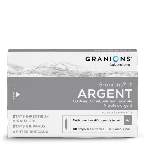 Granions d'argent 0,64mg/2ml 30 ampoules