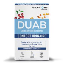 GRANIONS DUAB CONFORT URINAIRE Propolis Canneberge Zinc - 60 Gélules