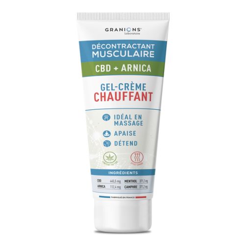 GRANIONS DÉCONTRACTANT MUSCULAIRE Gel Crème Chauffant CBD et Arnica - 75ml