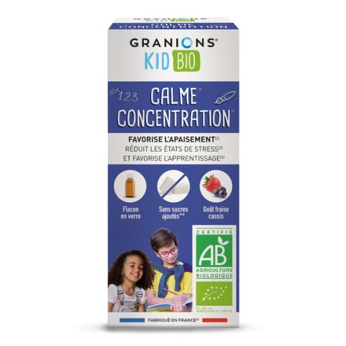 GRANIONS KID BIO CALME ET CONCENTRATION - Sirop aux Plantes 125ml