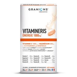 GRANIONS VITAMINERIS Energie 1000mg - 30 Comprimés Effervescents