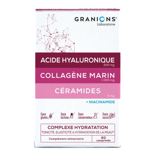 GRANIONS HYALURONIC ACID + MARINE COLLAGEN + CERAMIDES - 60 Tablets