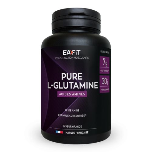 EAFIT PURE L-GLUTAMINE Saveur Orange Récupération Construction Musculaire 243g