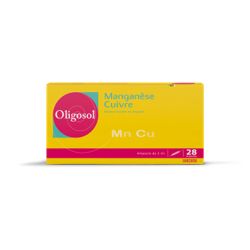 OLIGOSOL Manganese Cuivre - 28 ampoules