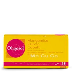 OLIGOSOL Manganese Cuivre Cobalt - 28 ampoules