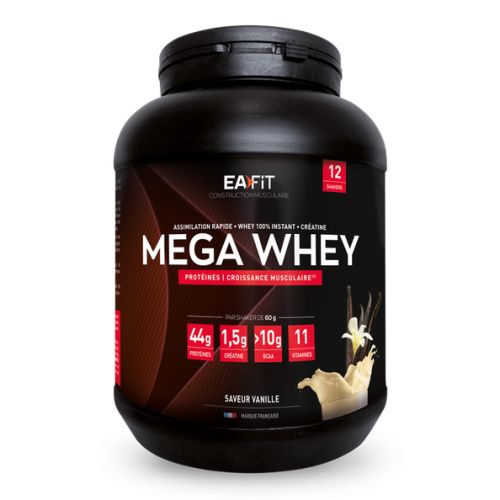 EAFIT MEGAWHEY Vanilla Flavor Muscle Building 750g