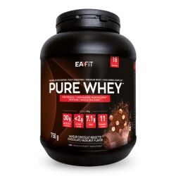 EAFIT PURE WHEY Saveur Chocolat Noisette Construction Musculaire 750g